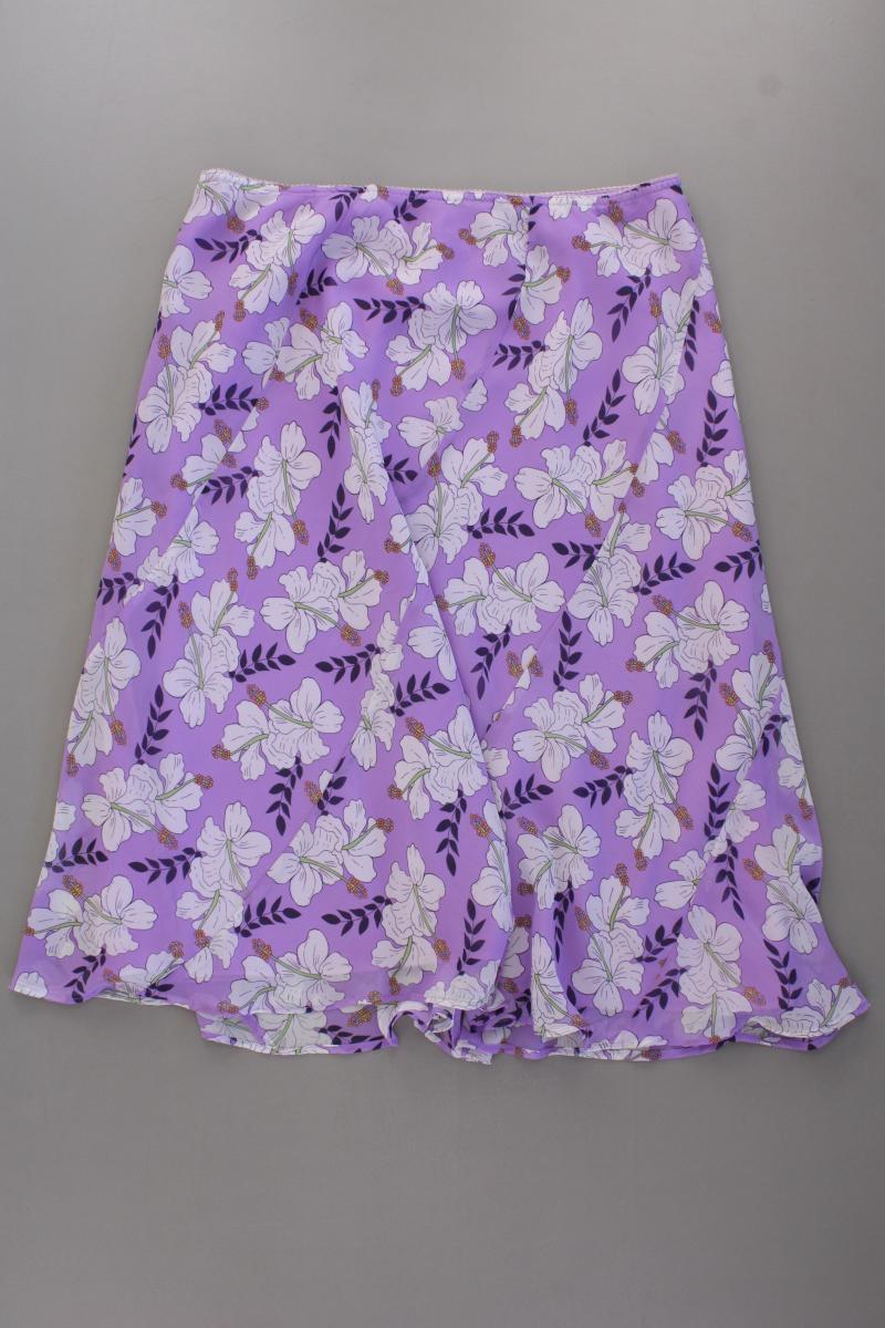 Esprit Y2K Vintage Rock Gr. 38 mit Blumenmuster lila aus Polyester