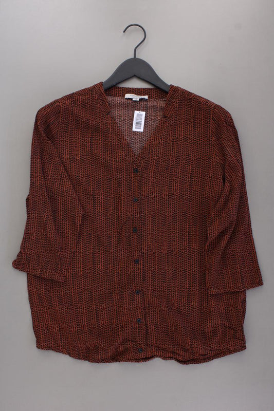 comma, Bluse mit Herzmuster Gr. 42 3/4 Ärmel braun aus Viskose