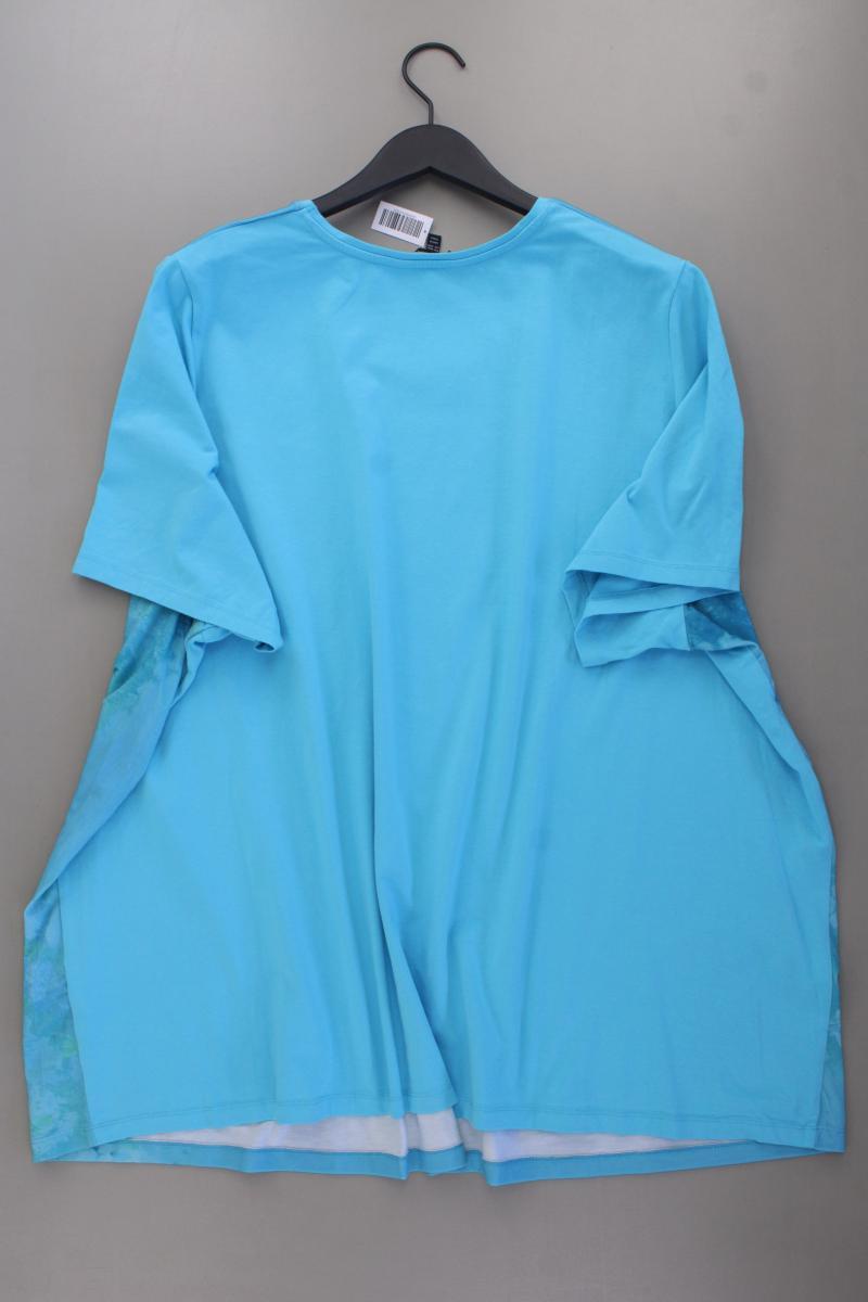 Ulla Popken Printshirt Gr. 58/60 neuwertig Kurzarm türkis aus Baumwolle