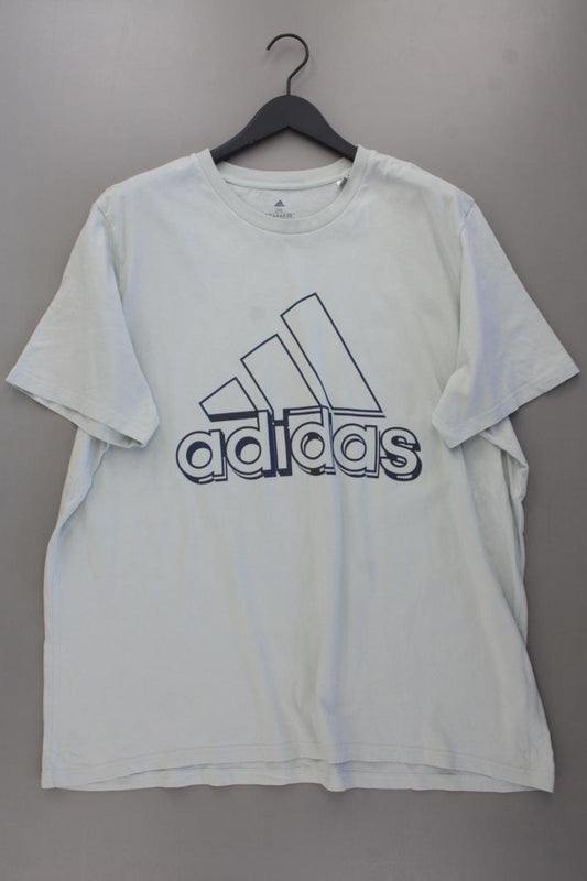 Adidas Shirt mintgrün für Herren Gr. XXL Kurzarm aus Baumwolle