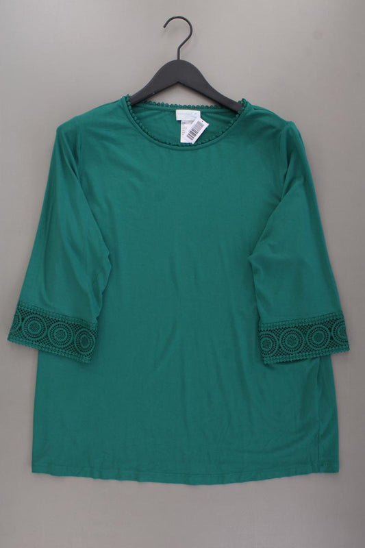 Création L. Shirt Gr. 48 neuwertig 3/4 Ärmel grün aus Viskose