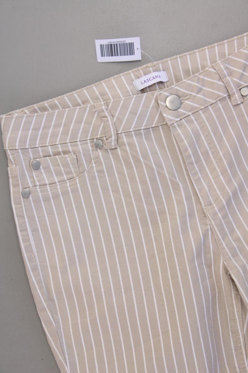 Lascana Five-Pocket-Hose Gr. 36 gestreift creme aus Baumwolle