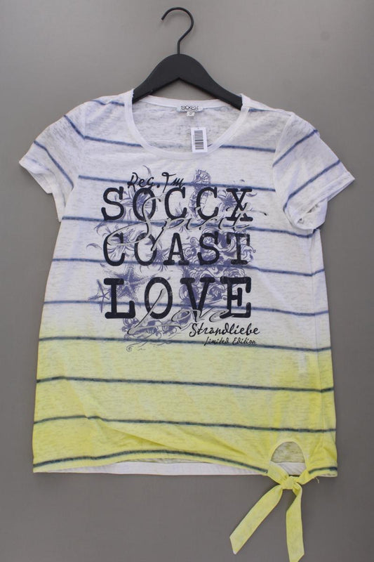Soccx Printshirt Gr. 38 Kurzarm gelb aus Polyester