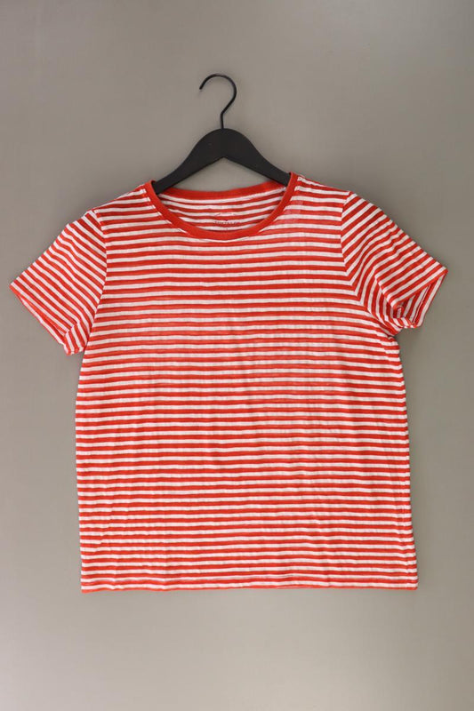 Tom Tailor Ringelshirt Gr. L gestreift Kurzarm rot aus Leinen