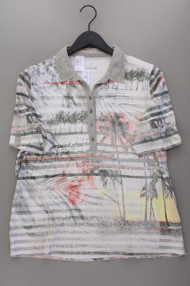 Rabe Poloshirt Gr. 46 neuwertig Kurzarm mehrfarbig aus Viskose