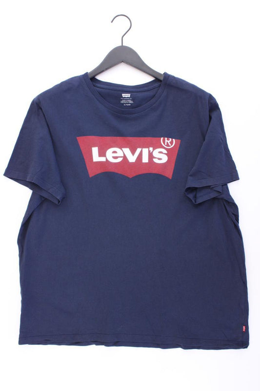 Levi's Printshirt für Herren Gr. XL Kurzarm blau aus Baumwolle
