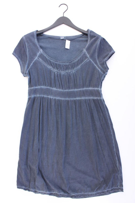 s.Oliver Kurzarmkleid Gr. 44 blau aus Baumwolle