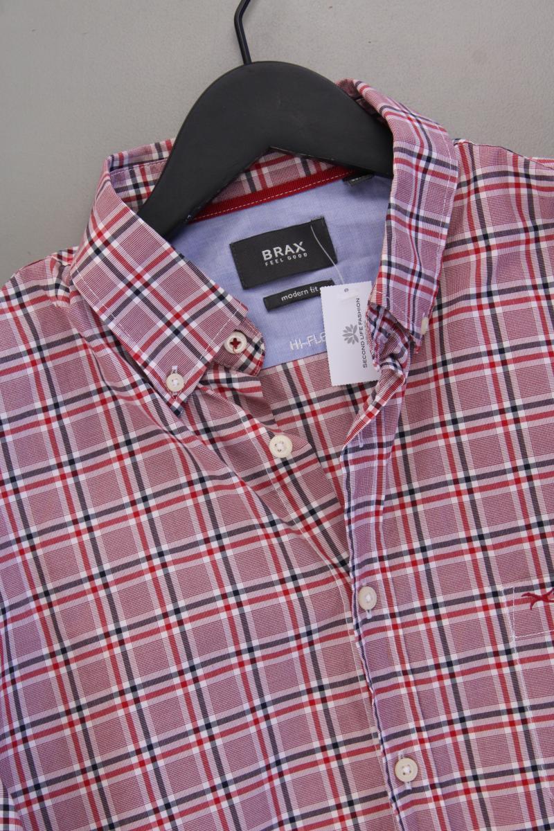 Brax Karohemd für Herren Gr. Hemdgröße 39/40 kariert Langarm rosa aus Baumwolle