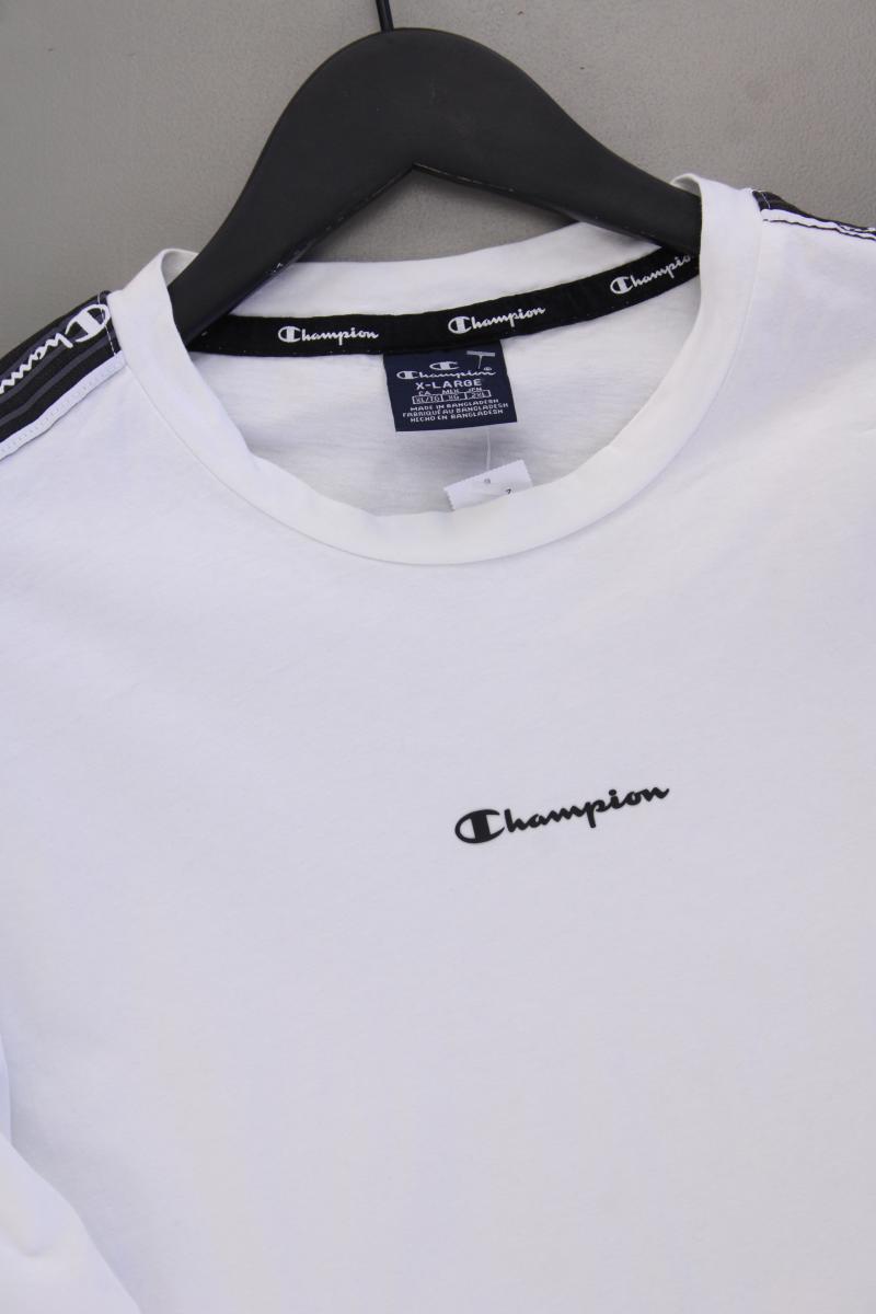 Champion T-Shirt für Herren Gr. XL Kurzarm weiß aus Baumwolle