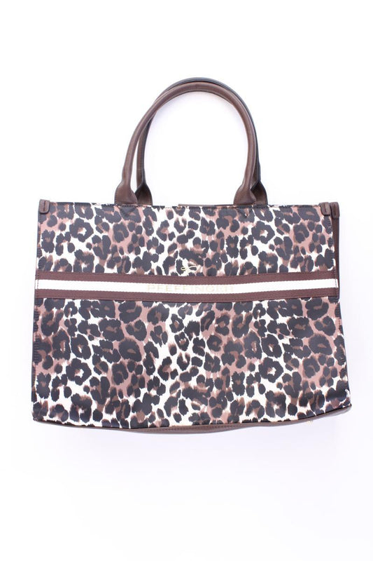 Pfeffinger Henkeltasche mit Tierdruck neuwertig braun