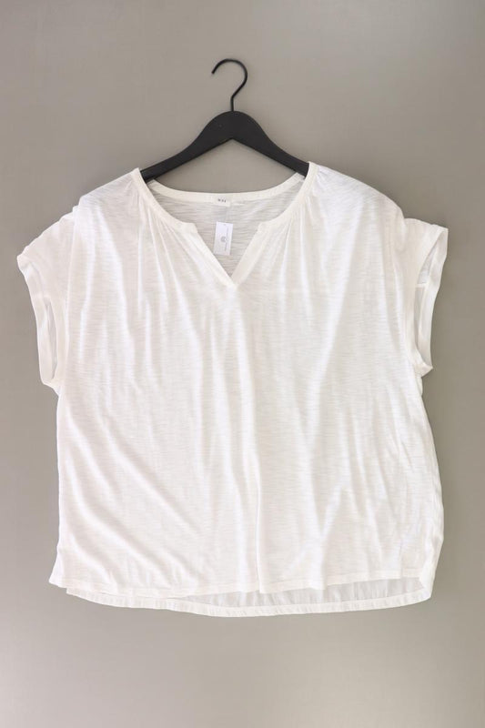GAP Shirt mit V-Ausschnitt Gr. XL Kurzarm weiß aus Baumwolle