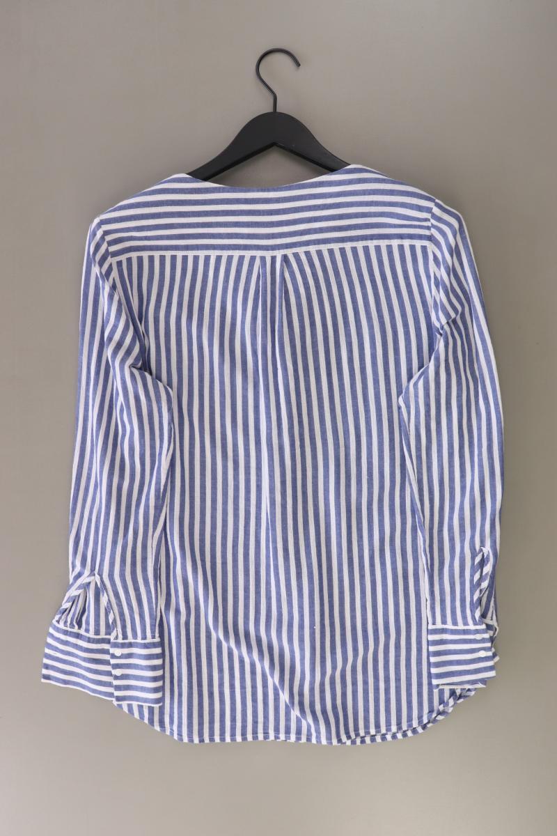 Opus Bluse "Felmie" Gr. 42 gestreift Langarm blau aus Viskose