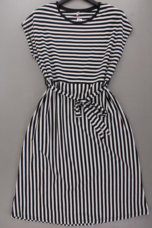 Only Kurzarmkleid Gr. L gestreift schwarz aus Baumwolle