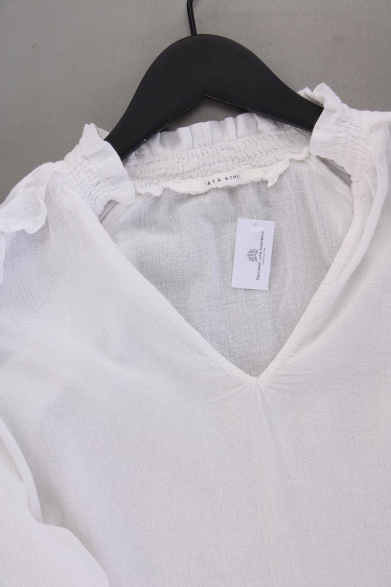 YAYA Langarmbluse Gr. 34 weiß