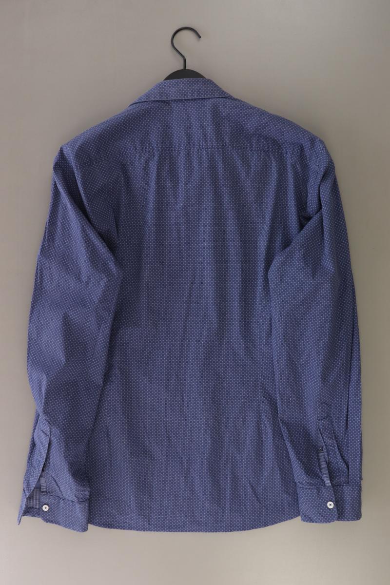 s.Oliver Langarmhemd für Herren Gr. XXL blau aus Baumwolle