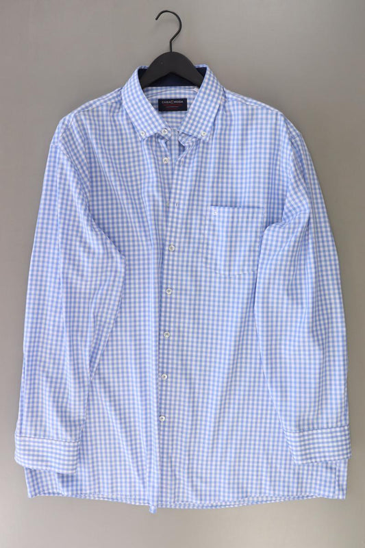 Casa Moda Karohemd für Herren Gr. XXXL kariert Langarm blau aus Baumwolle