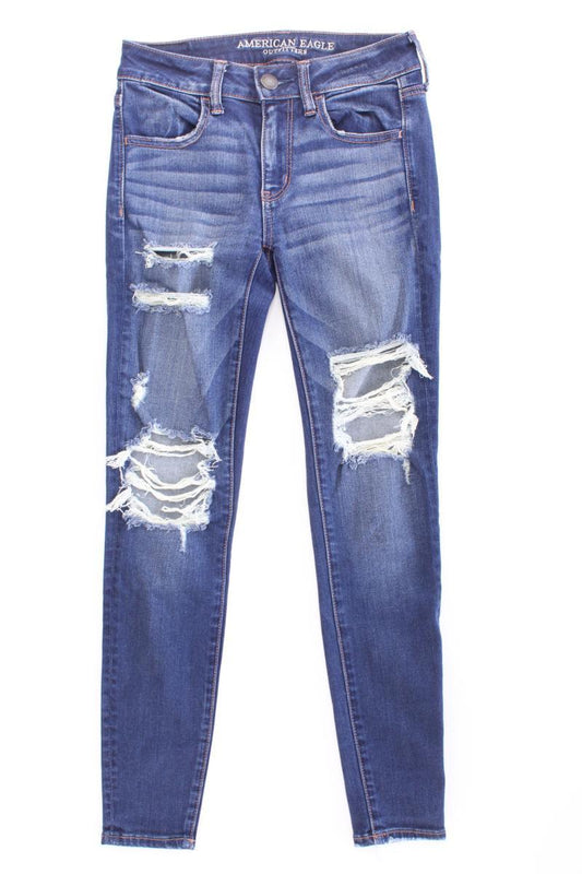 American Eagle Outfitters Skinny Jeans Gr. US 2 (XS) blau aus Baumwolle