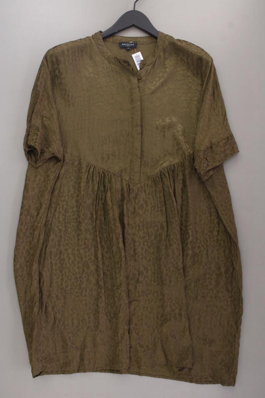 Selected Femme Kurzarmkleid Gr. 40 olivgrün aus Viskose