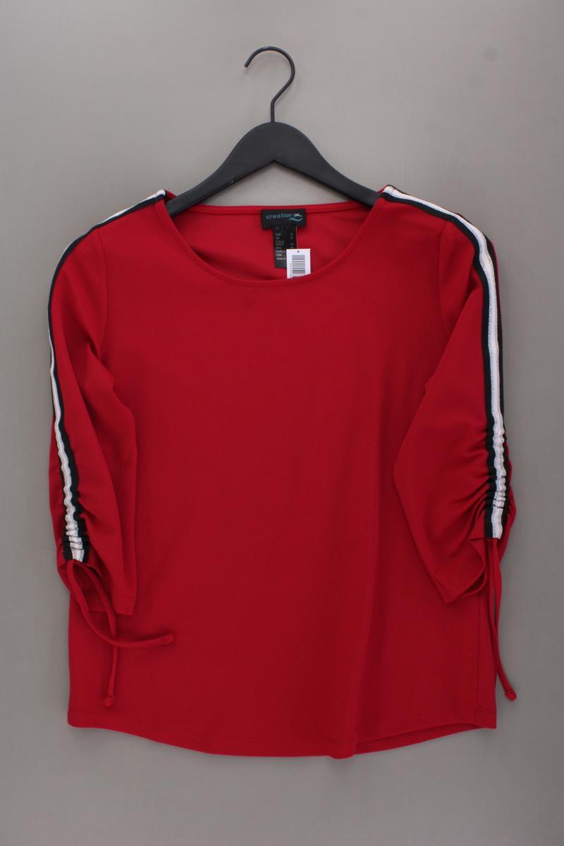 Création L. Shirt Gr. 38 neuwertig 3/4 Ärmel mit Glitzer rot aus Polyester