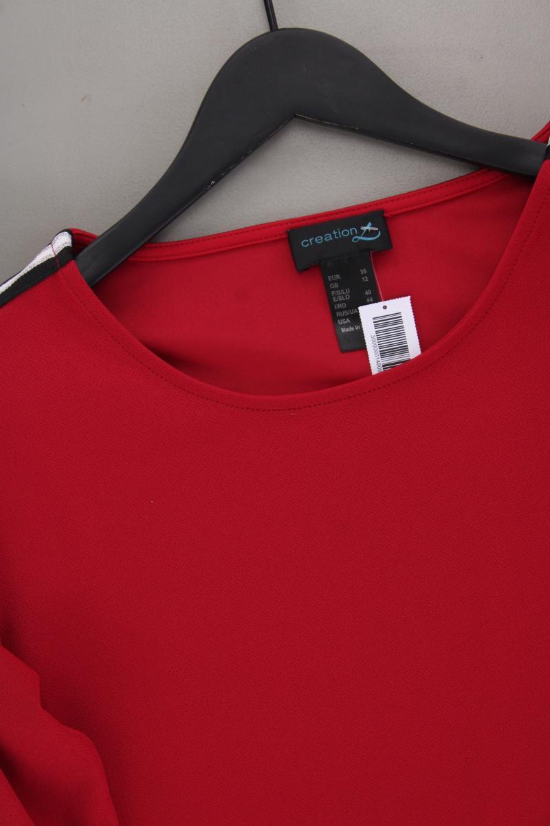 Création L. Shirt Gr. 38 neuwertig 3/4 Ärmel mit Glitzer rot aus Polyester