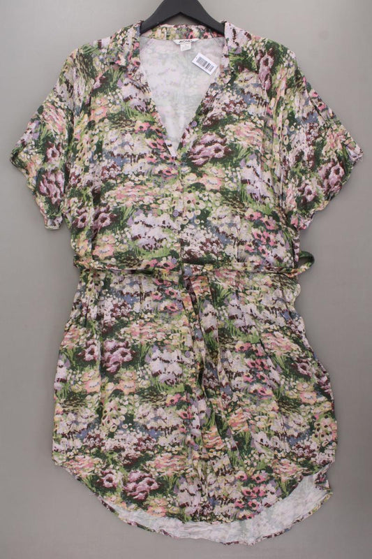 Monki Kurzarmkleid Gr. XL mit Gürtel mehrfarbig aus Viskose