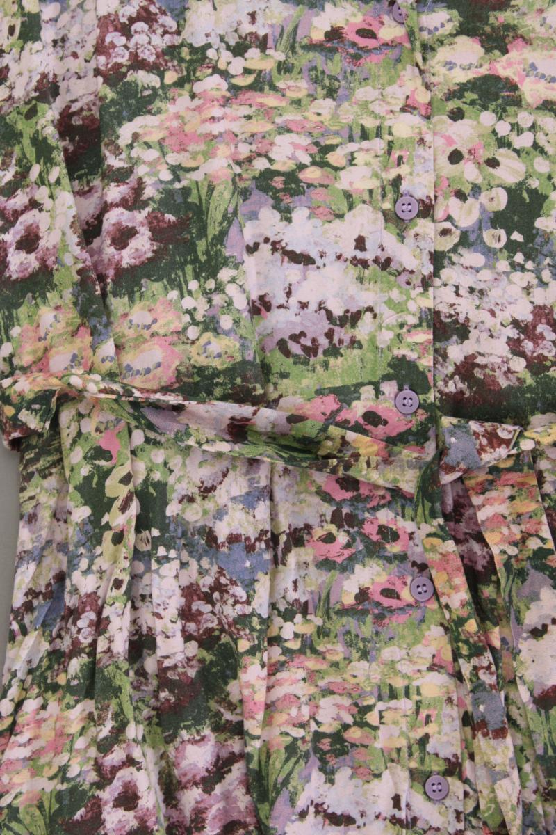 Monki Kurzarmkleid Gr. XL mit Gürtel mehrfarbig aus Viskose