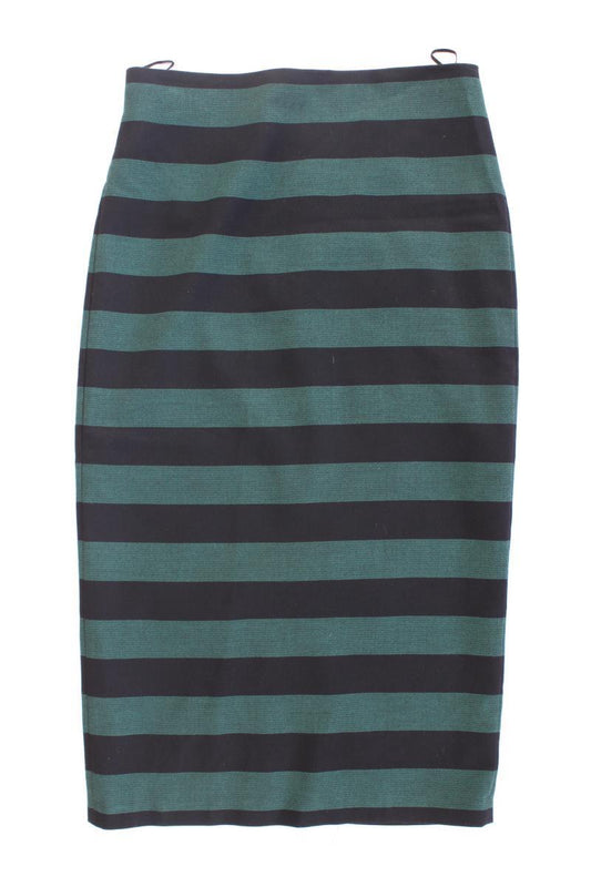 Mango Bleistiftrock Gr. 40 gestreift grün aus Polyester