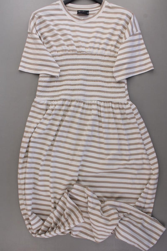 Asos Kurzarmkleid Gr. 42 gestreift creme aus Baumwolle
