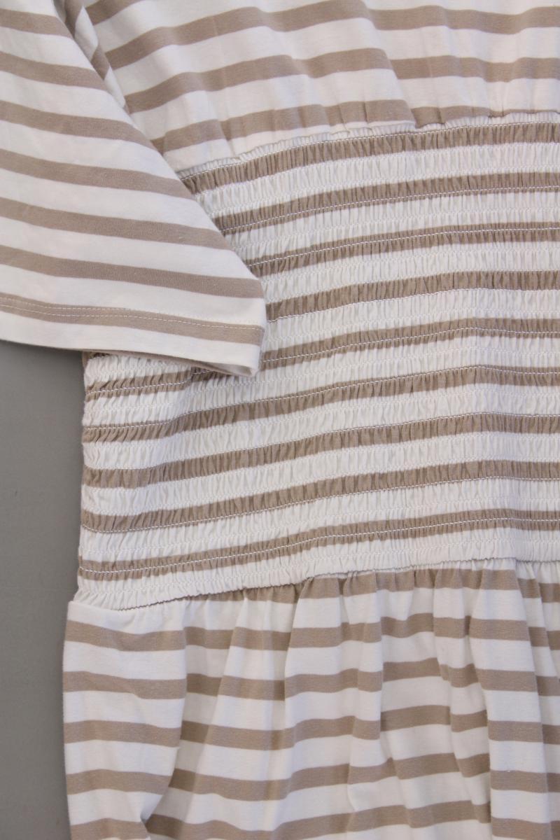 Asos Kurzarmkleid Gr. 42 gestreift creme aus Baumwolle