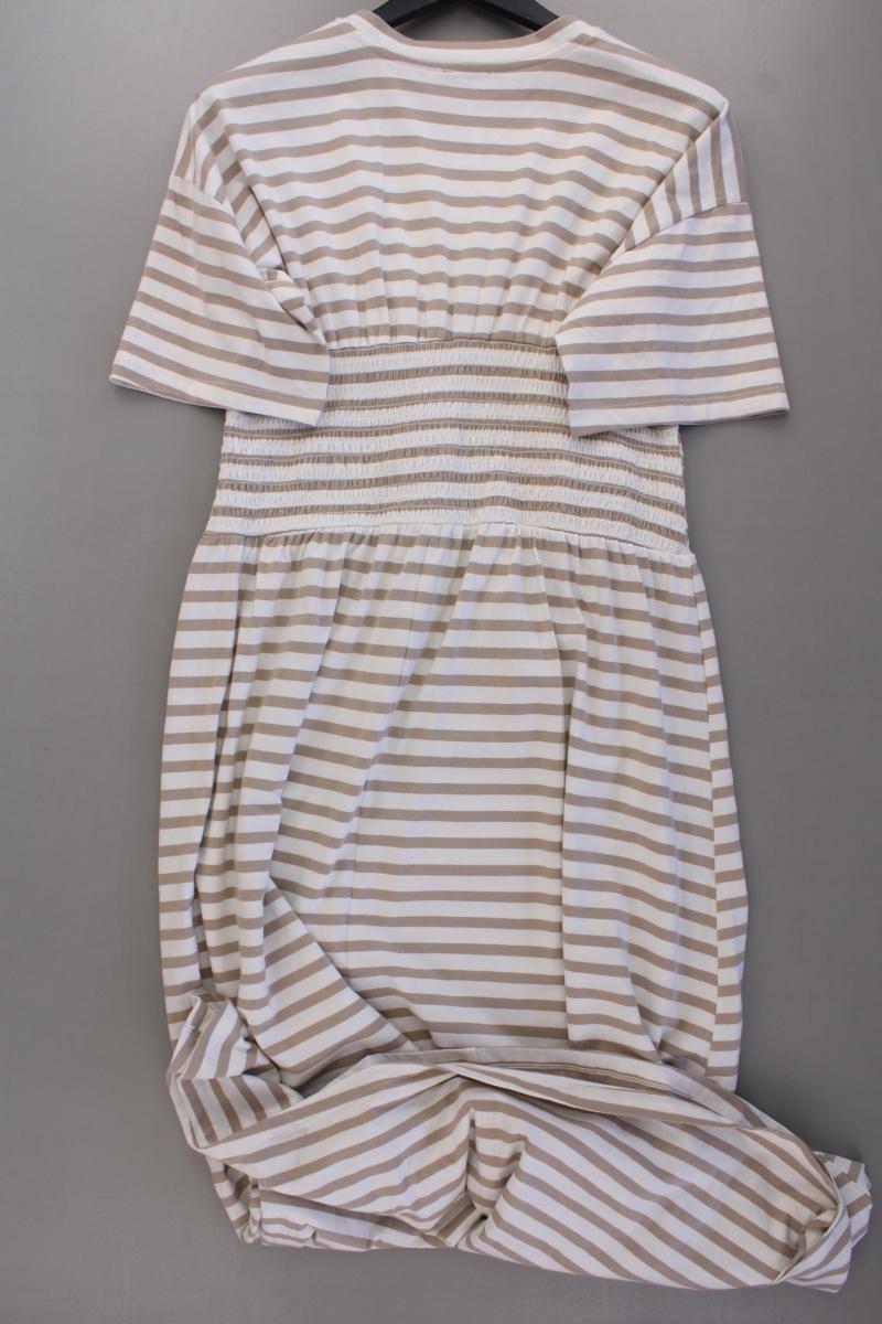 Asos Kurzarmkleid Gr. 42 gestreift creme aus Baumwolle