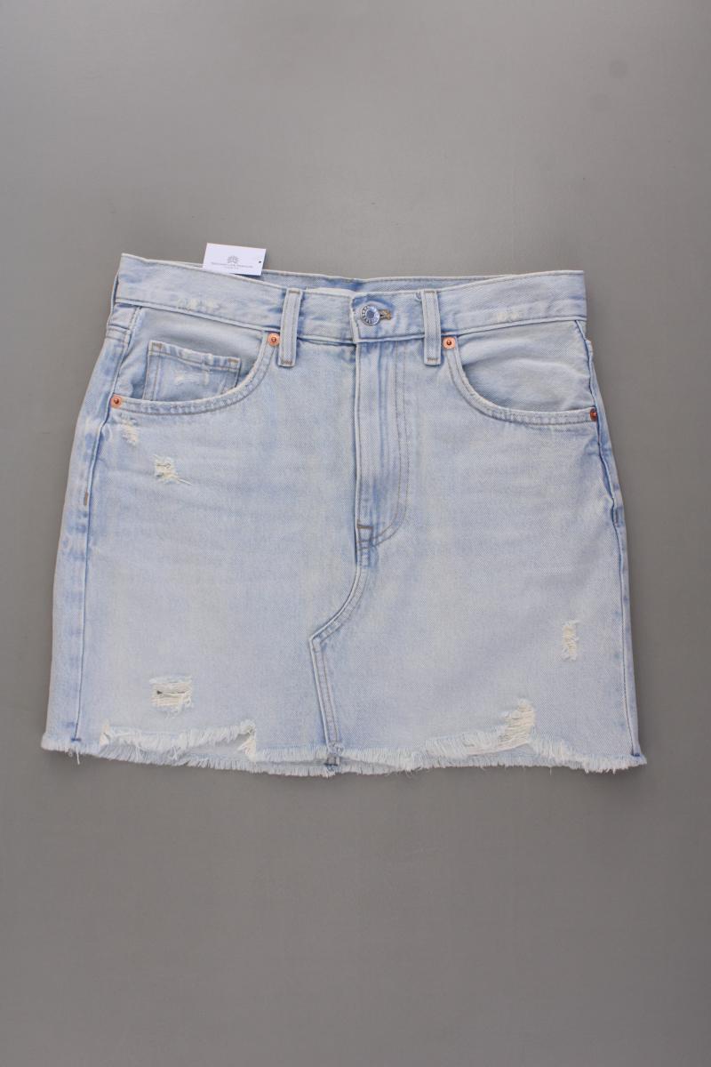 Mango Jeansrock Gr. XS blau aus Baumwolle