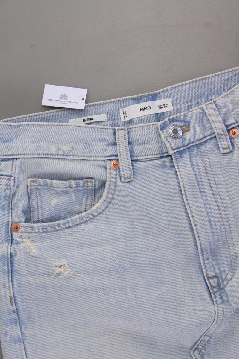 Mango Jeansrock Gr. XS blau aus Baumwolle