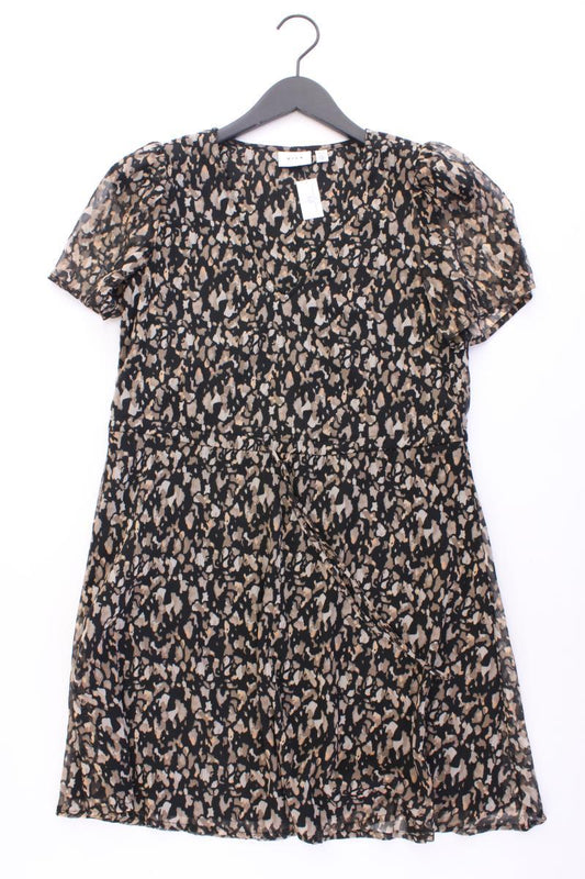 Vila Chiffonkleid Gr. 34 Kurzarm mehrfarbig aus Polyester