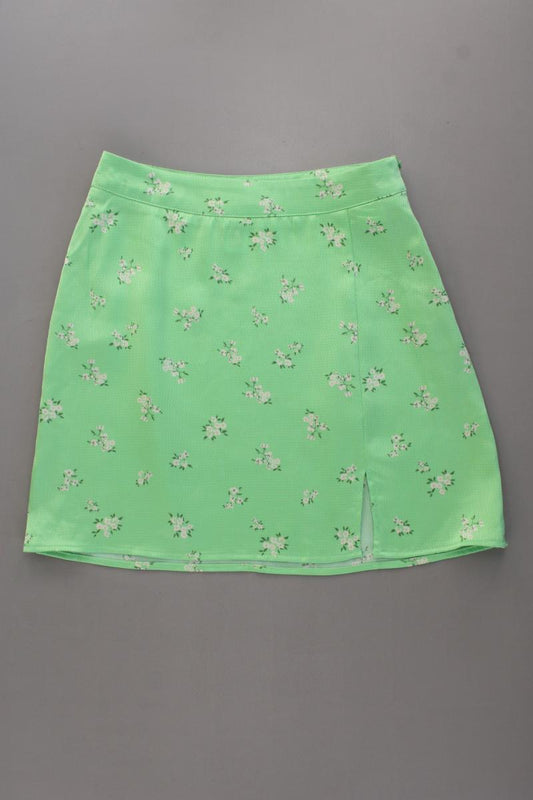 House Brand Minirock Gr. XS mit Blumenmuster grün aus Polyester