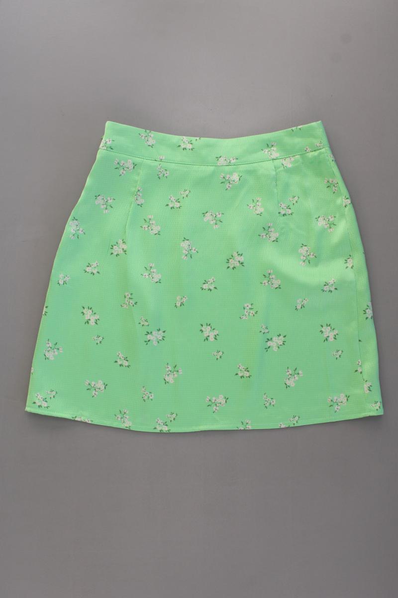 House Brand Minirock Gr. XS mit Blumenmuster grün aus Polyester