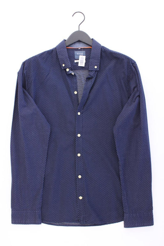 Blend Langarmhemd für Herren Gr. XL blau aus Baumwolle