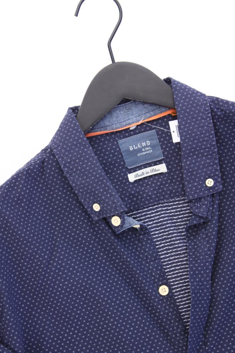Blend Langarmhemd für Herren Gr. XL blau aus Baumwolle