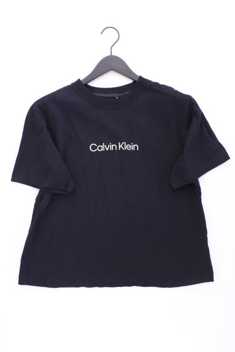 Calvin Klein Printshirt Gr. L Kurzarm schwarz aus Baumwolle