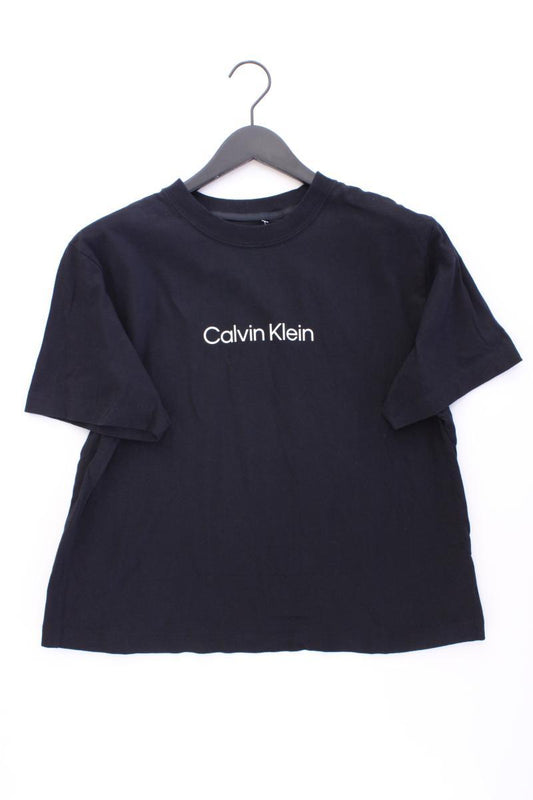 Calvin Klein Printshirt Gr. L Kurzarm schwarz aus Baumwolle