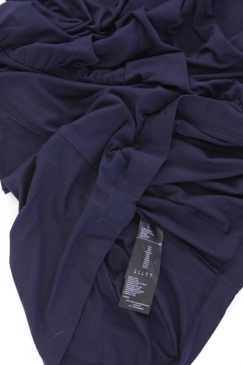 s.Oliver Jerseykleid Gr. 38 Kurzarm blau aus Viskose