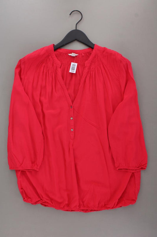 Esprit Classic Bluse Gr. 44 3/4 Ärmel rot aus Viskose