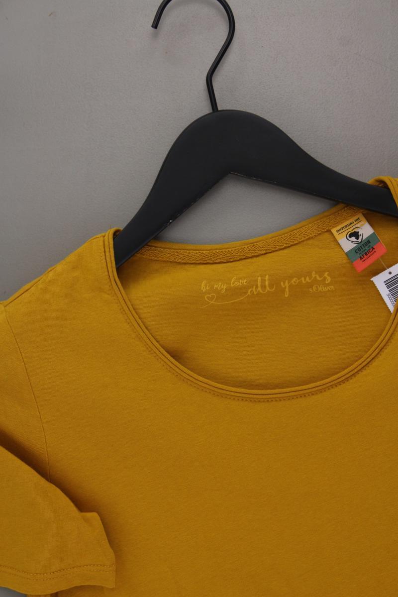 s.Oliver T-Shirt Gr. 38 Kurzarm gelb aus Baumwolle