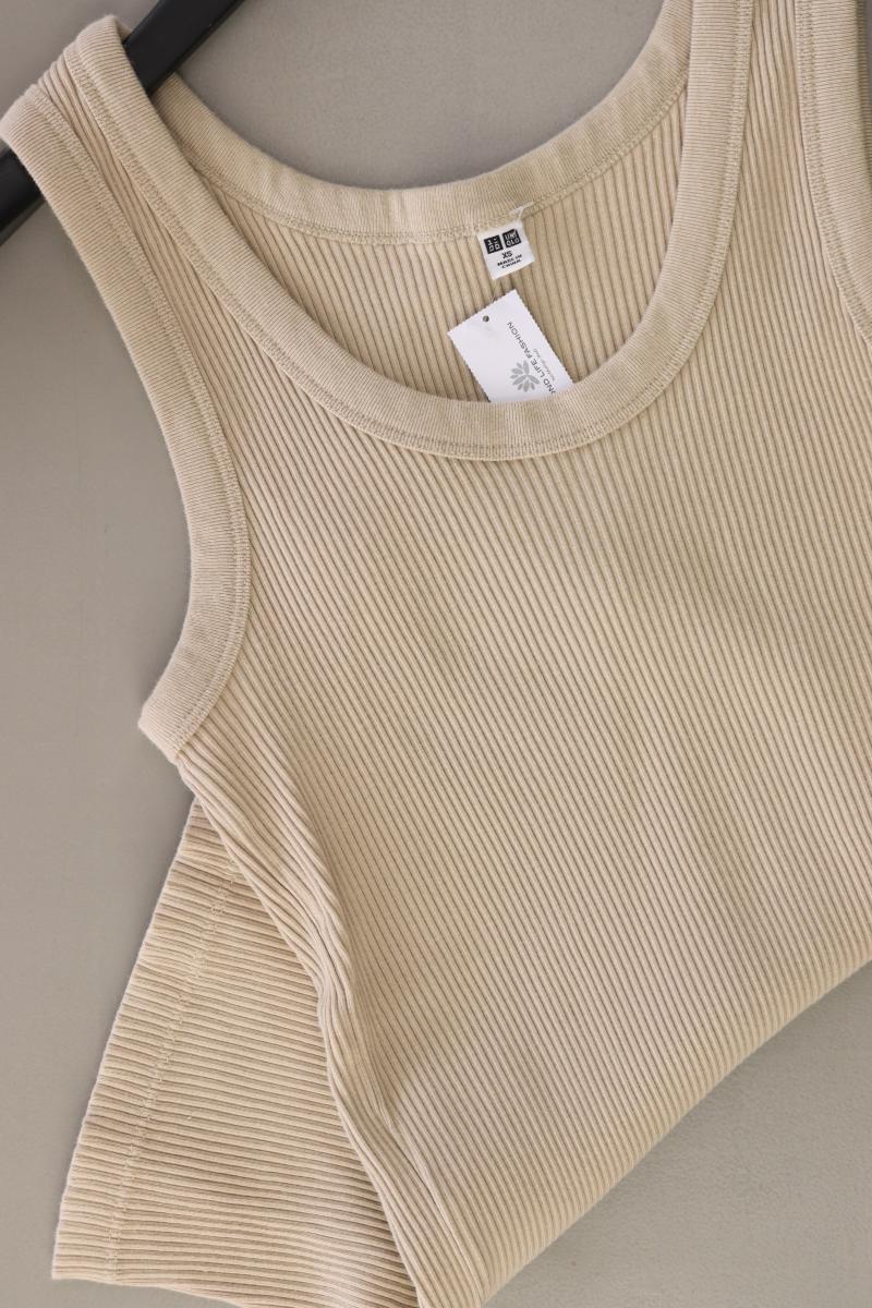 Uniqlo Trägertop Gr. XS creme aus Baumwolle