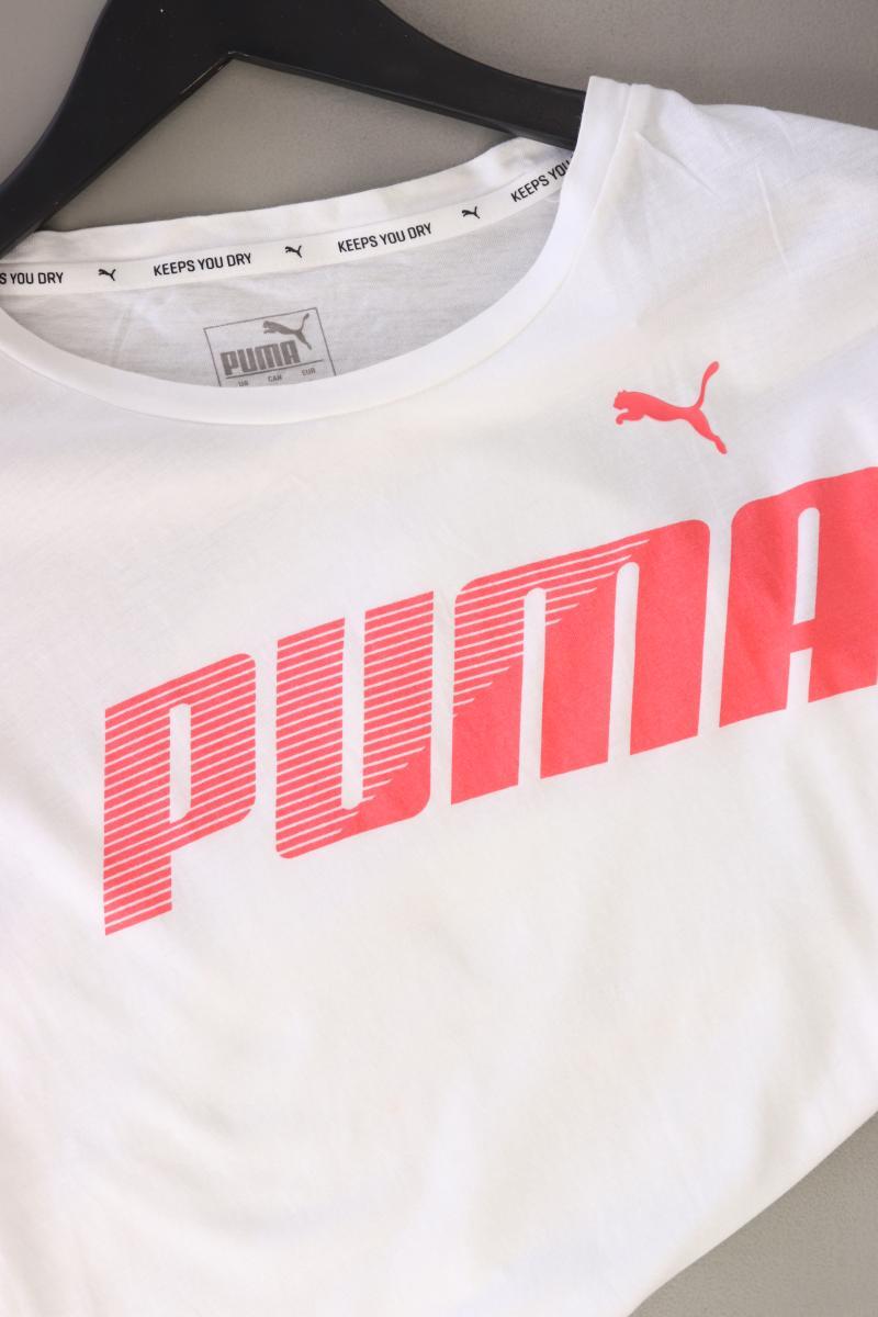 Puma Sportshirt Gr. S Kurzarm weiß aus Baumwolle