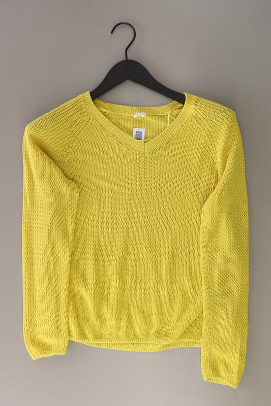 QS by s.Oliver Grobstrickpullover Gr. M gelb aus Baumwolle