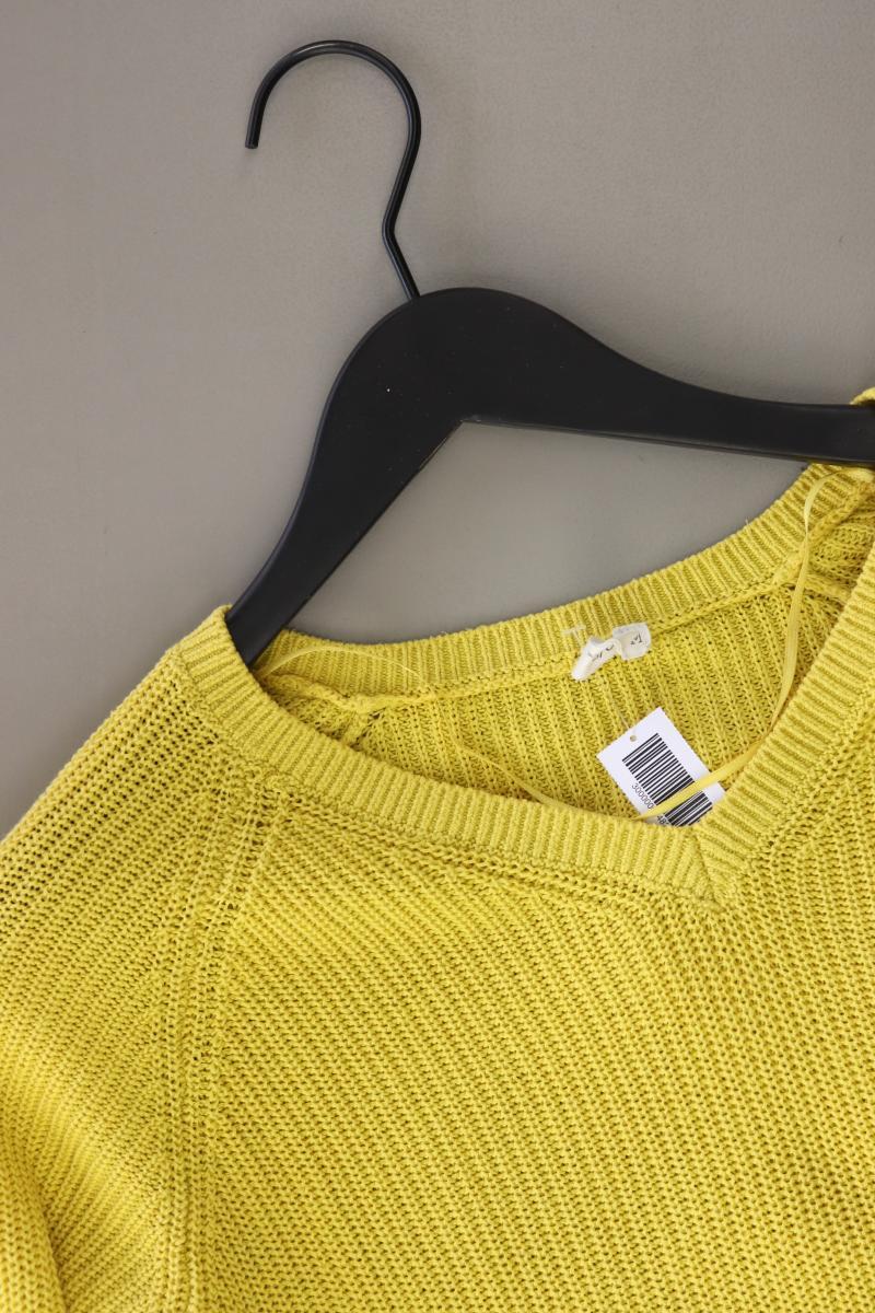 QS by s.Oliver Grobstrickpullover Gr. M gelb aus Baumwolle