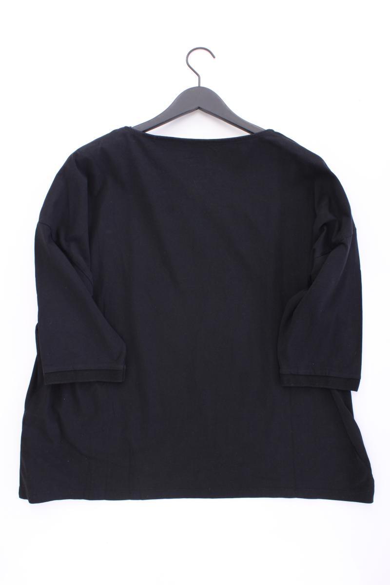 Via Cortesa Printshirt Gr. 48/50 3/4 Ärmel mit Glitzer schwarz aus Baumwolle