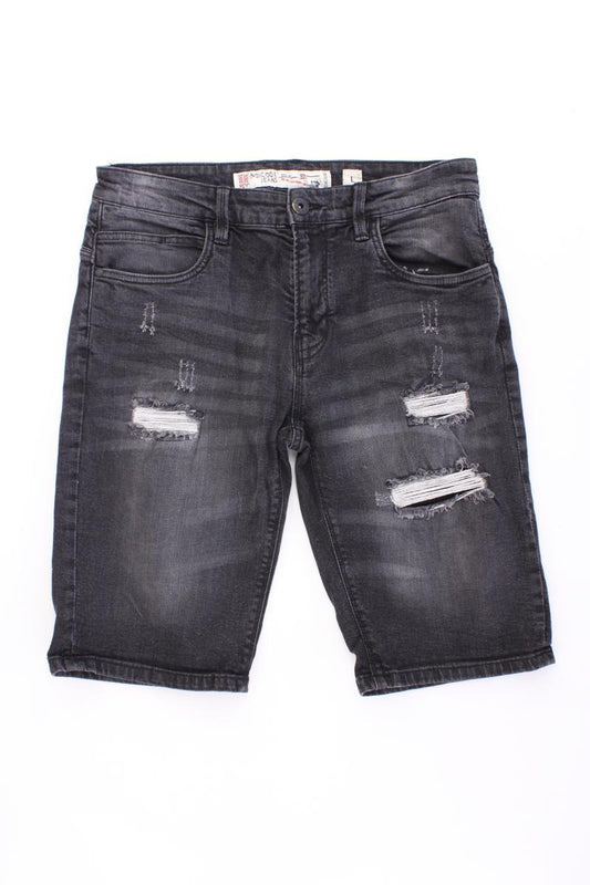 Indicode Jeansshorts für Herren Gr. L grau aus Baumwolle