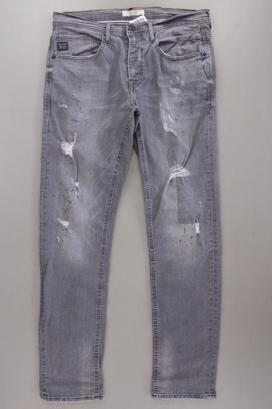 Blend Straight Jeans für Herren Gr. W33/L32 grau aus Baumwolle
