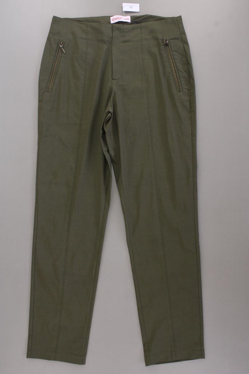 sheego Stretchhose Gr. 40 neuwertig olivgrün aus Viskose